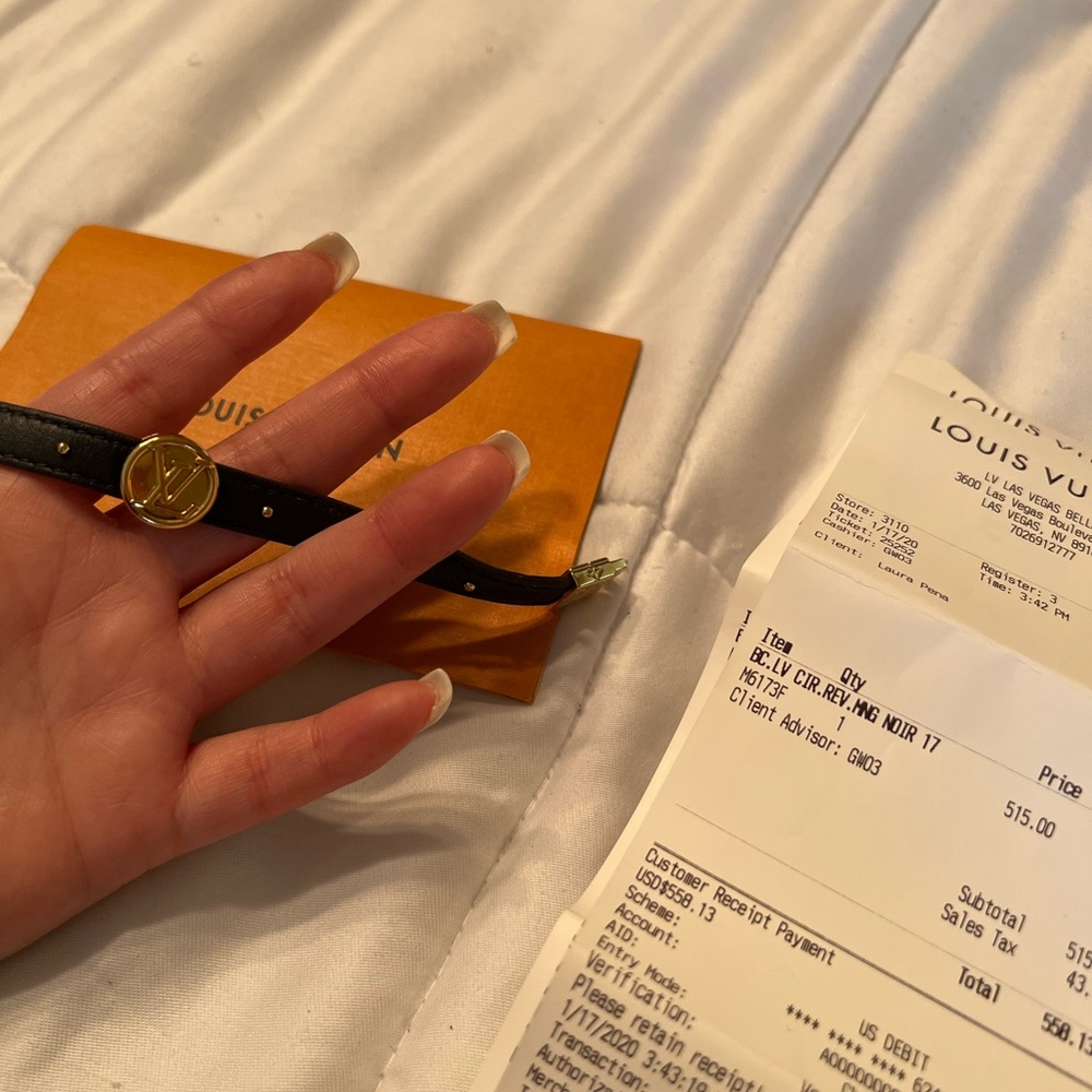 Louis Vuitton Reversible bracelet/Black and Monogram